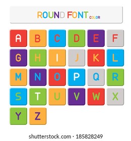 Vector alphabet, Round color font