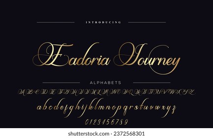 vector alphabet Script font. Isolated letters written with marker, ink. Calligraphy, lettering