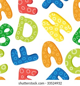 vector alphabet seamless pattern