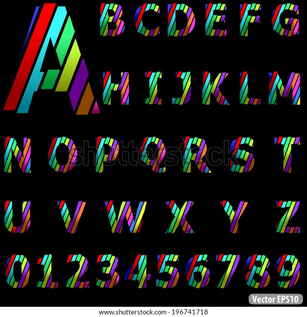 Vector Alphabet Set B C D Stock Vector Royalty Free