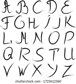 vector alphabet, set of capital letters