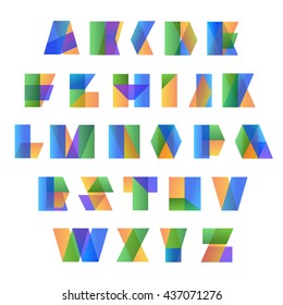 Vector Alphabet Set. Colorful letters.