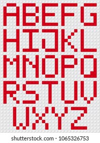 vector alphabet set composed of cubes