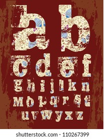 vector, the alphabet, a set of decorative letters and numbers.