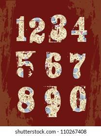 vector, the alphabet, a set of decorative letters and numbers.