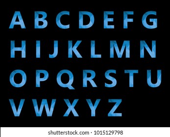 Vector Alphabet Set geometric font 