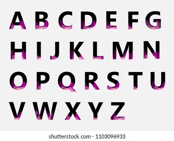 Vector Alphabet Set geometric font