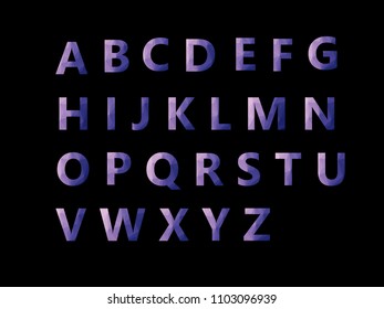 Vector Alphabet Set geometric font