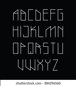 Vector alphabet set. Geometric font