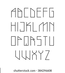 Vector alphabet set. Geometric font