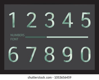 Vector Alphabet Set geometric number font