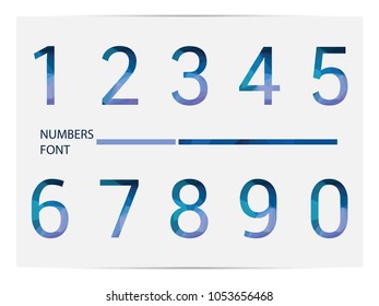 Vector Alphabet Set geometric number font
