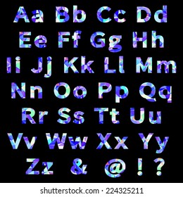 Vector Alphabet Set with geometrical pattern  