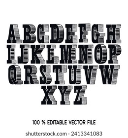 Vector Alphabet Set. Hand drawn triangle alphabet ABS letters - vector.
