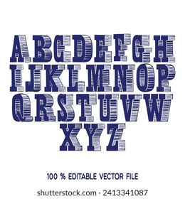 Vector Alphabet Set. Hand drawn triangle alphabet ABS letters - vector.