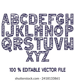 Vector Alphabet Set. Hand drawn triangle alphabet ABS letters - vector.