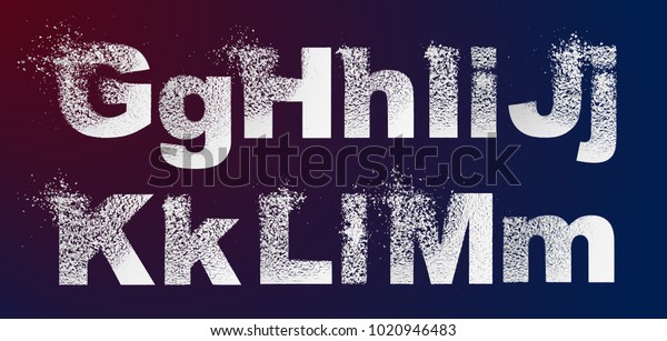 Vector Alphabet Set Letters Effect Destruction Stock Vector (Royalty ...