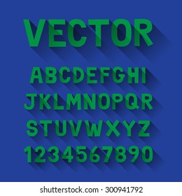 Vector Alphabet set, Long Shadow design