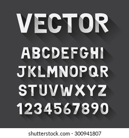 Vector Alphabet set, Long Shadow design