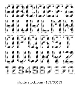 Vector Alphabet set. Triangles. EPS10