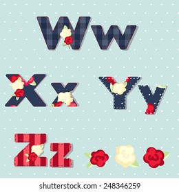 vector alphabet. shabby chic. seamless swatch