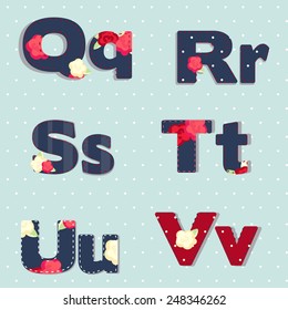 vector alphabet. shabby chic. seamless swatch