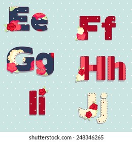 vector alphabet. shabby chic. seamless swatch
