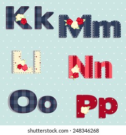 vector alphabet. shabby chic. seamless swatch