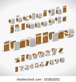 Vector Alphabet Shaped Furnitures