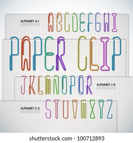 Vector Alphabet Shaped Paper Clip