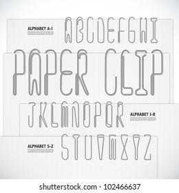 Vector Alphabet Shaped Paper Clip