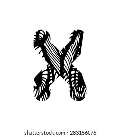 Vector alphabet. Sketchy creative letters collection hand drawn with ink pen for lettering posters, ads, headers, banners and more