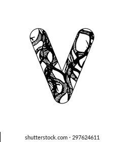 Vector alphabet. Sketchy creative letters collection hand drawn with ink pen for lettering posters, ads, headers, banners and more