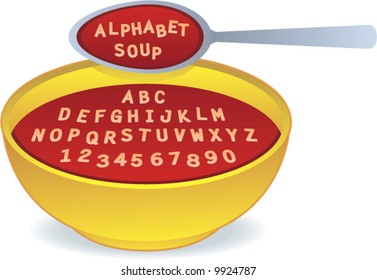 vector Alphabet Soup! Easily edit to spell your own message!