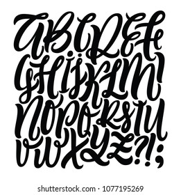 Vector Alphabet Square Background.  Hand Lettering and Custom Typography for  Designs: Wallpaper Patterns, for Posters, Cards, etc. Vector Illustrations.