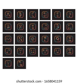 el alfabeto vector con patrones de giro es perfecto para un logotipo