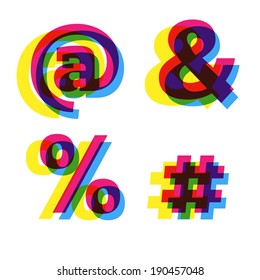 Vector alphabet symbols