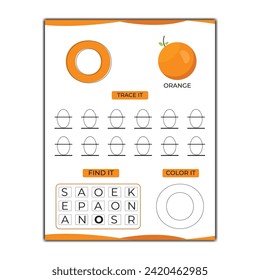  hoja de cálculo de seguimiento del alfabeto vector con letra y vocabulario