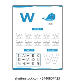  vector alphabet tracing worksheet with letter and vocabulary