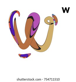 Vector Alphabet Typography Logo and Icon with Cartoon Curvy Style
