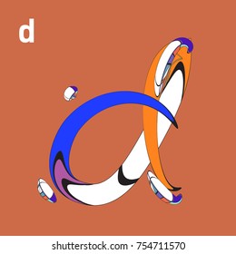 Vector Alphabet Typography Logo and Icon with Cartoon Curvy Style
