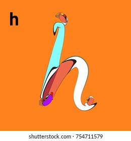 Vector Alphabet Typography Logo and Icon with Cartoon Curvy Style