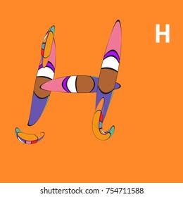 Vector Alphabet Typography Logo and Icon with Cartoon Curvy Style