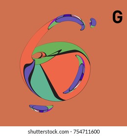 Vector Alphabet Typography Logo and Icon with Cartoon Curvy Style