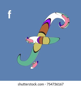 Vector Alphabet Typography Logo and Icon with Cartoon Curvy Style
