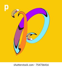 Vector Alphabet Typography Logo and Icon with Cartoon Curvy Style
