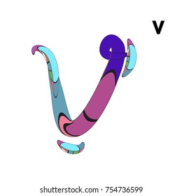 Vector Alphabet Typography Logo and Icon with Cartoon Curvy Style