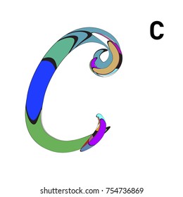Vector Alphabet Typography Logo and Icon with Cartoon Curvy Style