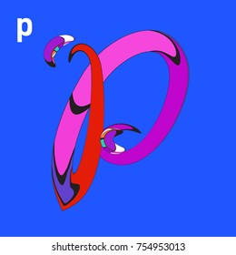 Vector Alphabet Typography Logo and Icon with Cartoon Curvy Style