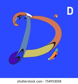 Vector Alphabet Typography Logo and Icon with Cartoon Curvy Style